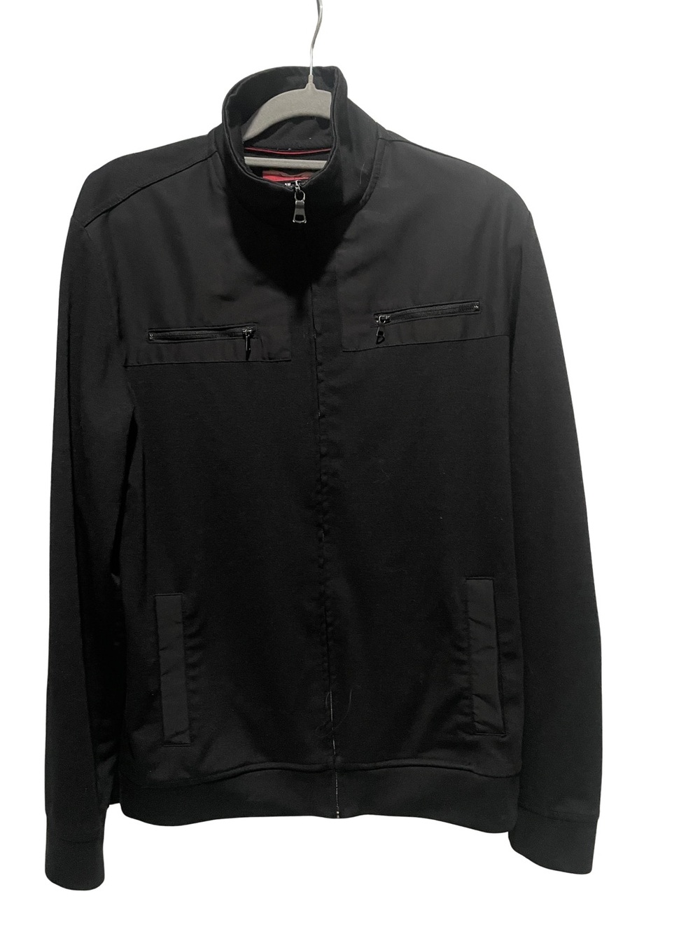 Men's Black Zip-Up Jacket